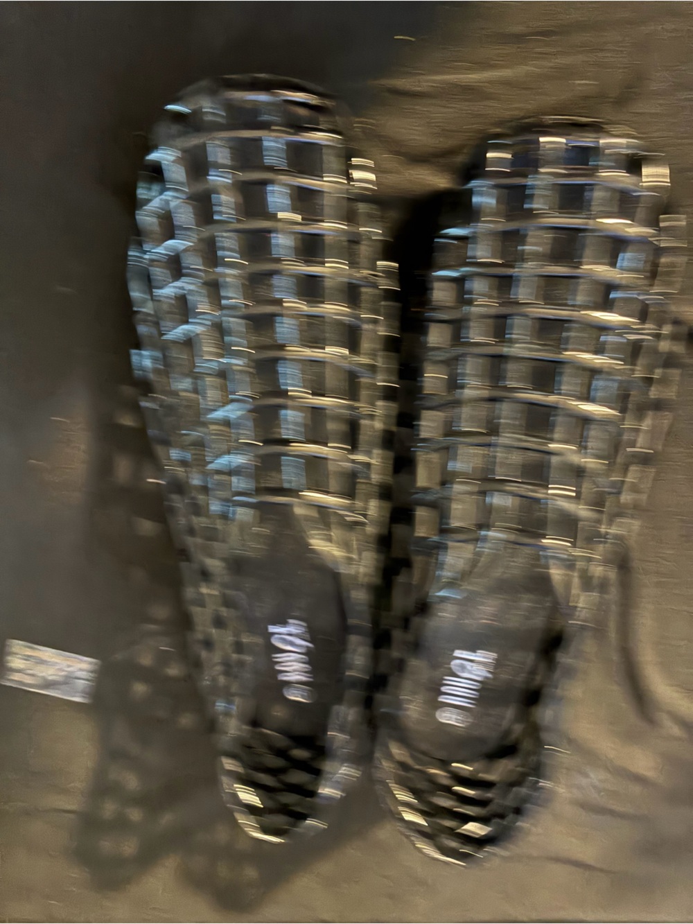 Women’s Black Woven Slip-On Slides